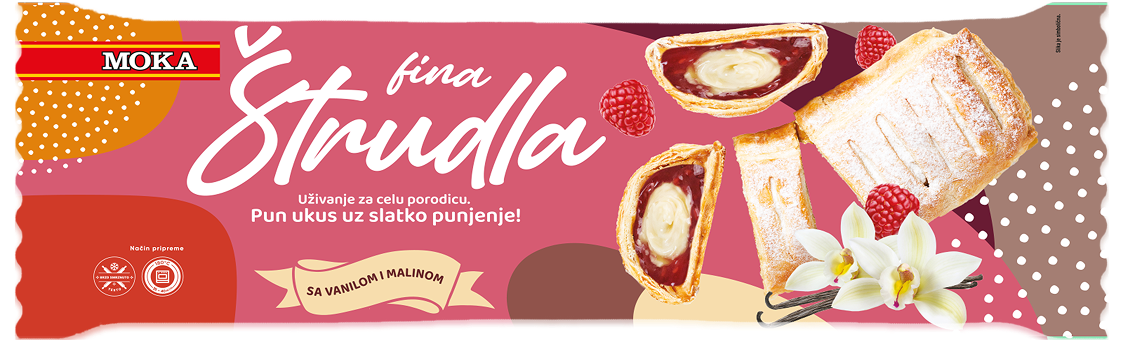ŠTRUDLA SA VANILOM I MALINOM